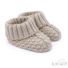 B460-BI: Biscuit Cotton Knitted Bootees